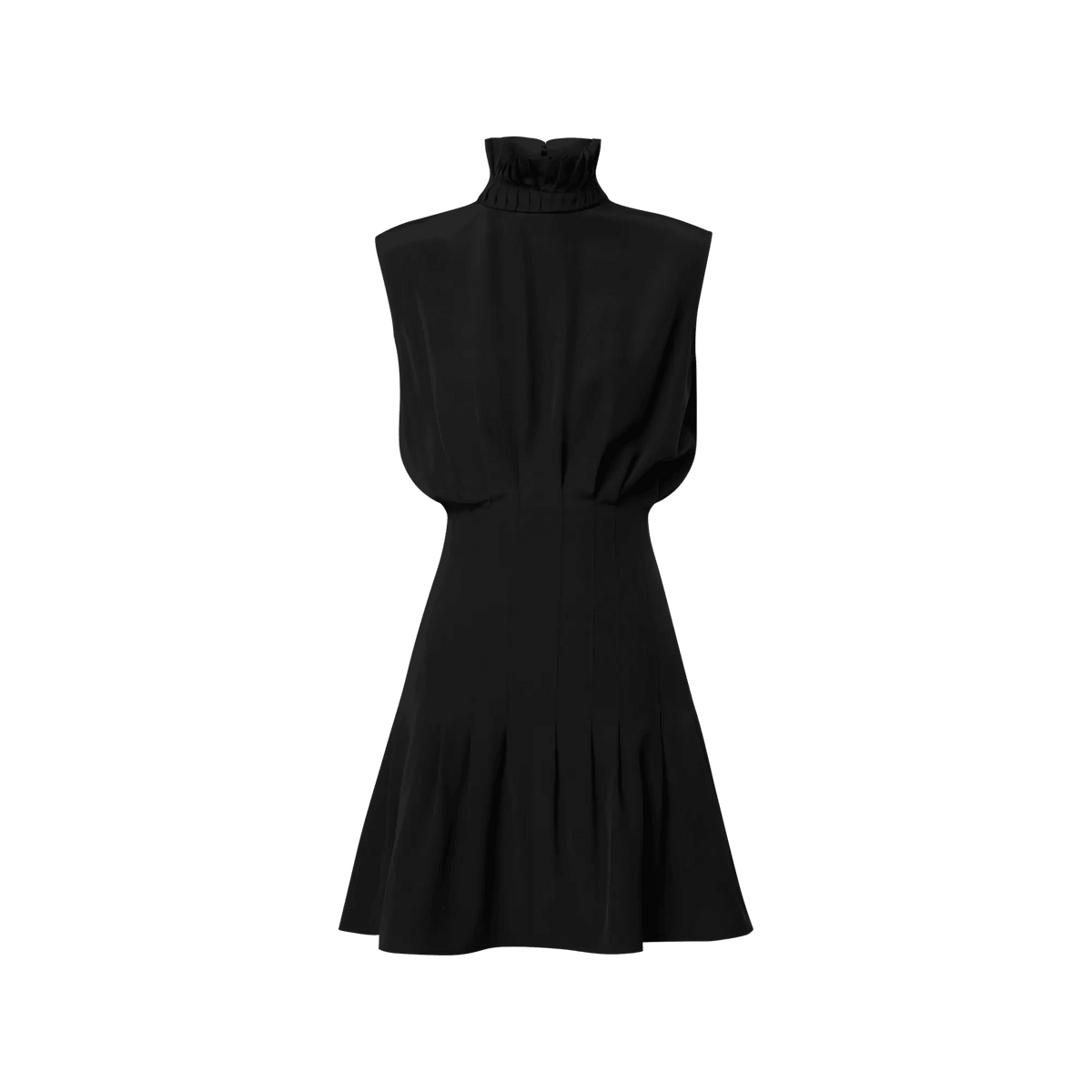 Women's Ruff Collar Silk Dress