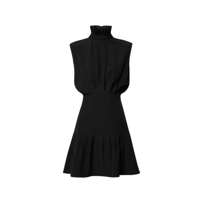 Women's Ruff Collar Silk Dress