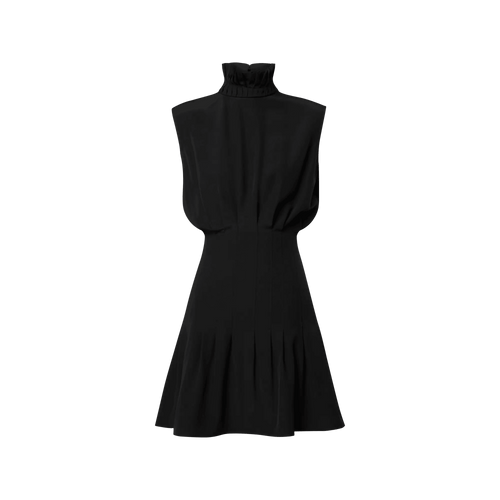 Women's Ruff Collar Silk Dress