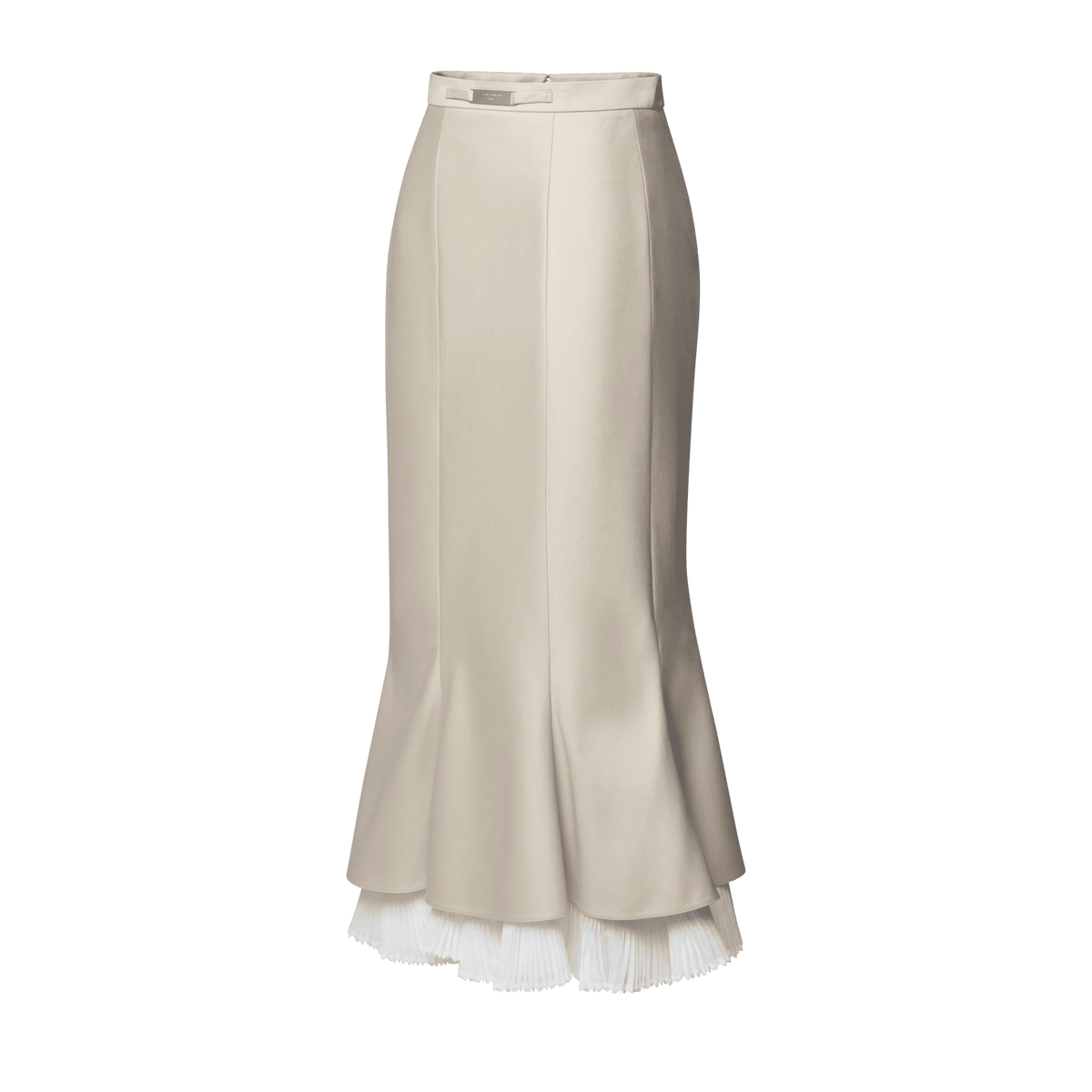Women's Ruffle Trim Cotton Gabardine Skirt