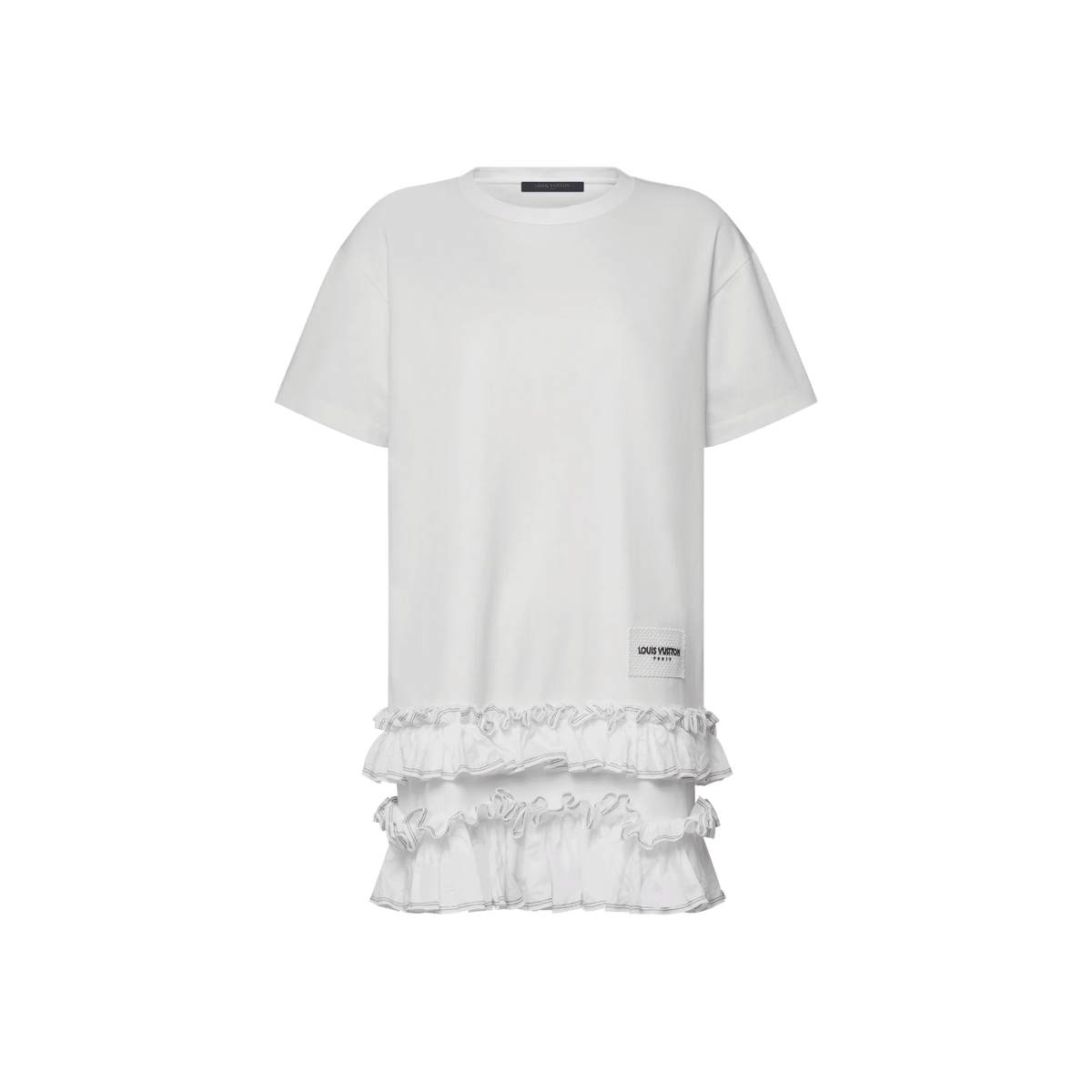 Women's Ruffle Trim T-Shirt Dress