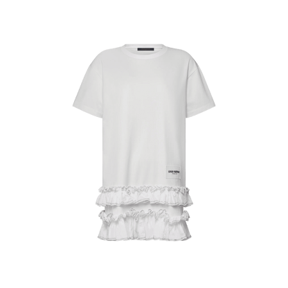 Women's Ruffle Trim T-Shirt Dress