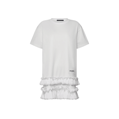 Women's Ruffle Trim T-Shirt Dress