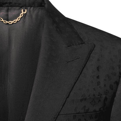 Men's Satin Single-Breasted Wool Jacket