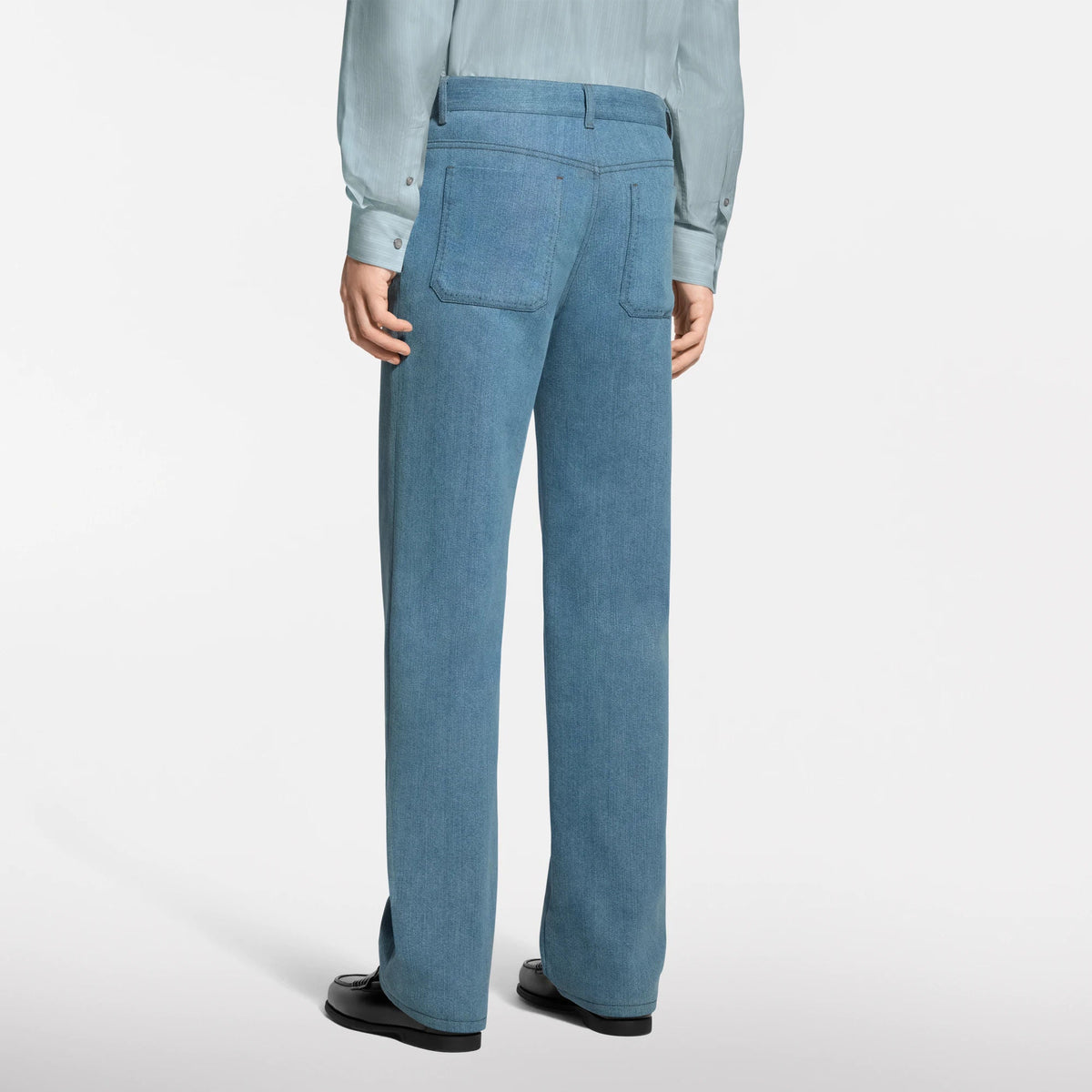 Men's Silk-Blend Denim Pants