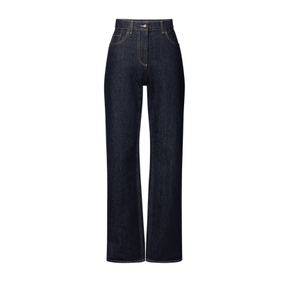 Women's Straight-Cut Indigo Jeans