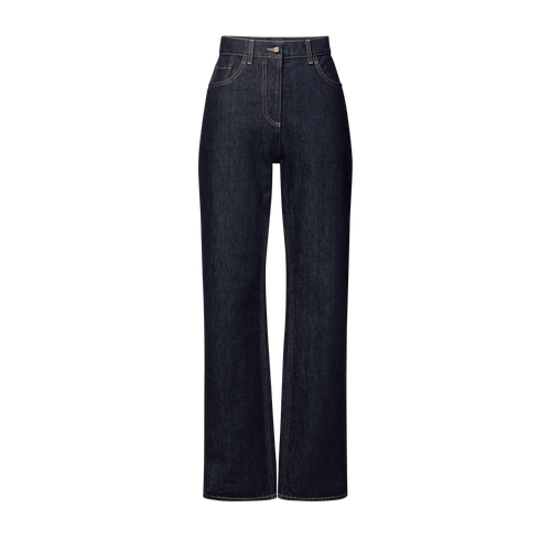 Women's Straight-Cut Indigo Jeans