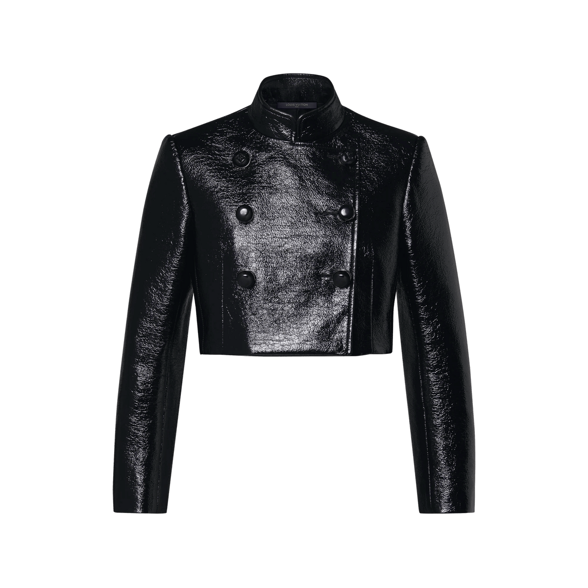 Women's Vinyl-Effect Cropped Jacket