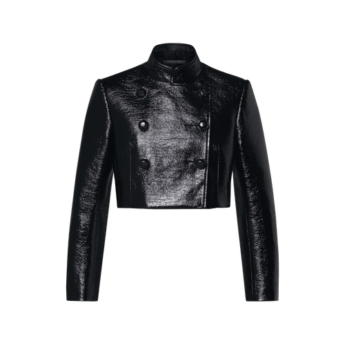 Women's Vinyl-Effect Cropped Jacket