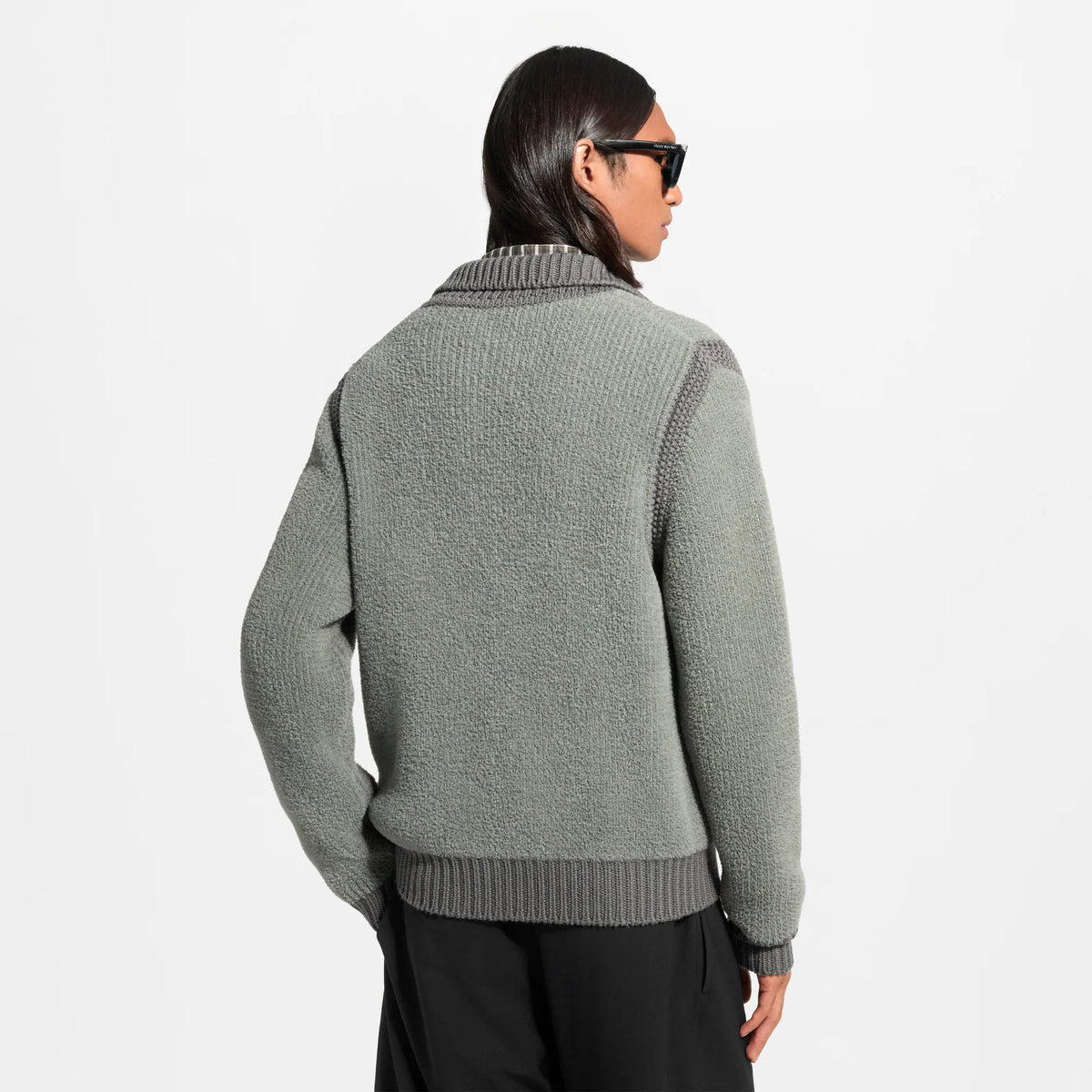 Men's Zippered Textured Overshirt