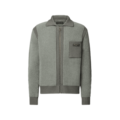 Men's Zippered Textured Overshirt