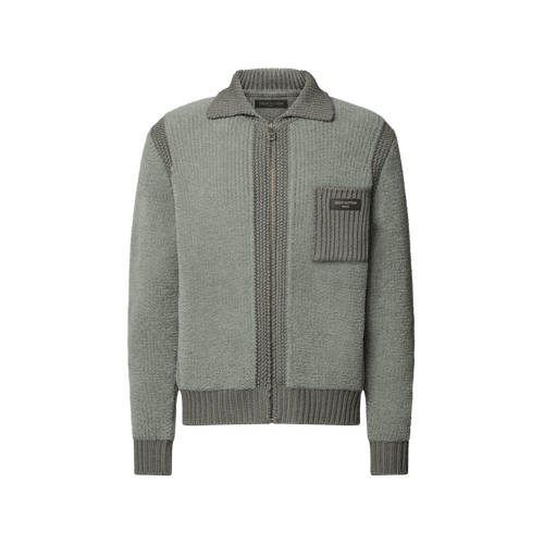 Men's Zippered Textured Overshirt