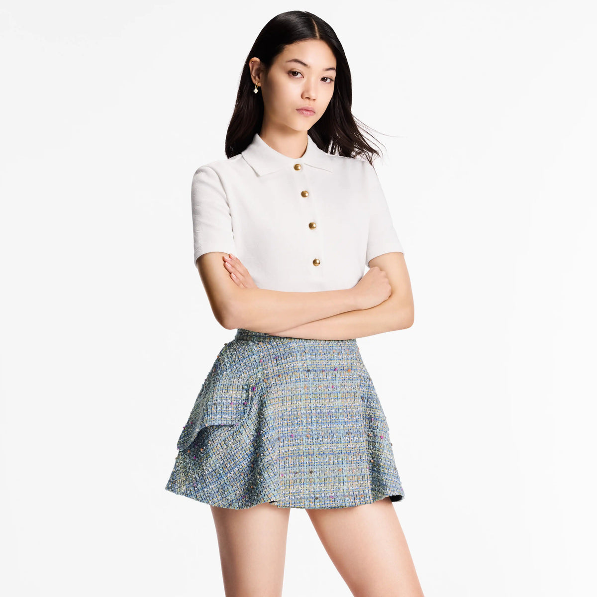Women's Monogram Piqué Polo Top