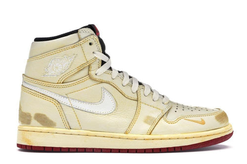 Retro High-Top Sneakers in Sail/White-Varsity Red-Reflect Silver - BV1803-106